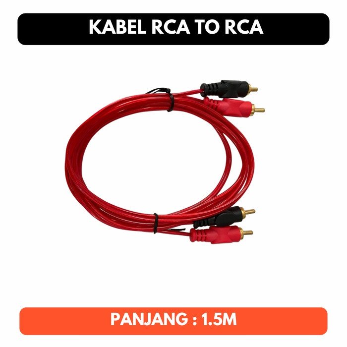 Kabel RCA to RCA Male to Male 2 Jalur 1.5m 1.5 Meter M