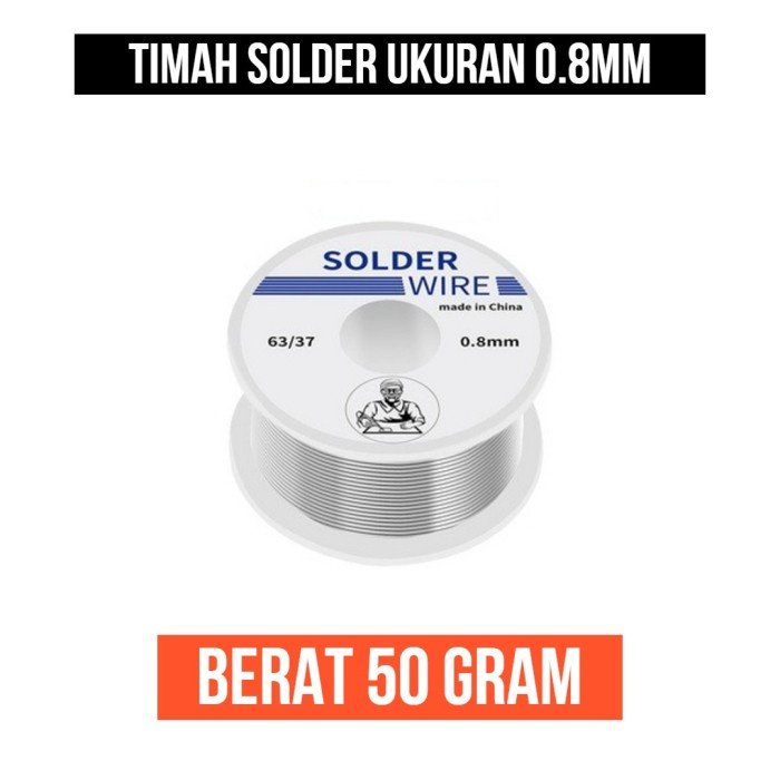 Timah 50gr 1 Roll Gulung Solder kecil 50 gram 0.8 mm 0.8mm wire
