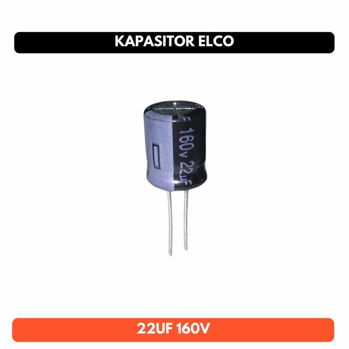 Kapasitor Elco Capacitor 22uf 22u f 22 uf 160V 160 V Elektrolit