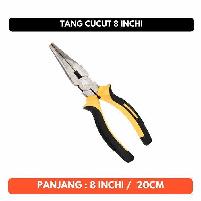Tang Cucut Ujung Lancip Kabel Multifungsi 8 Inch 8Inch 20 CM 20CM