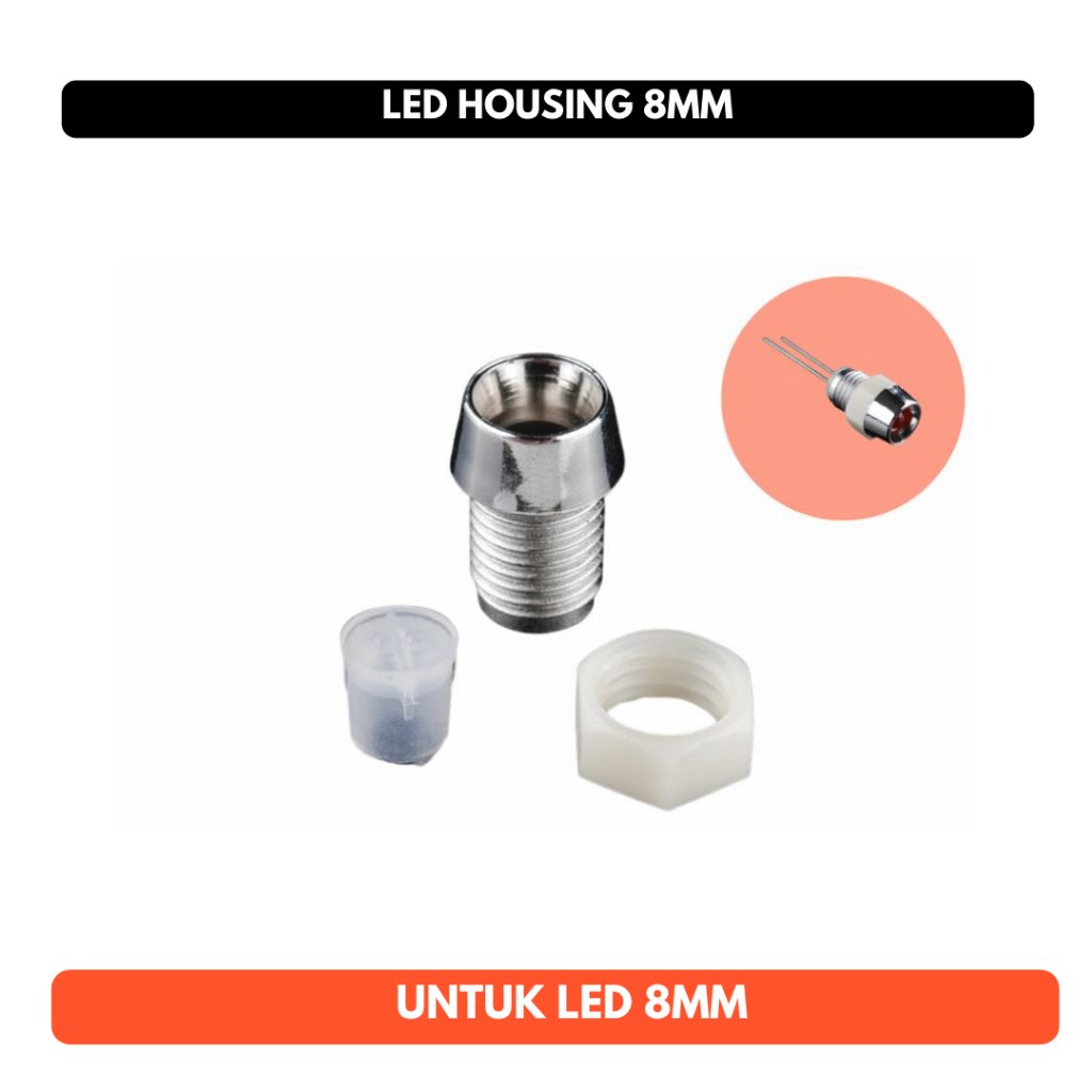 Led Housing Holder 8mm 8 Mm Dudukan Lampu Casing Wadah House
