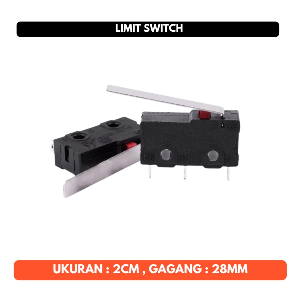 Limit Switch 2cm gagang 28mm 2.8cm 3 Kaki 3P Saklar Kecil 3 Pin 5A 250v AC NO / NC