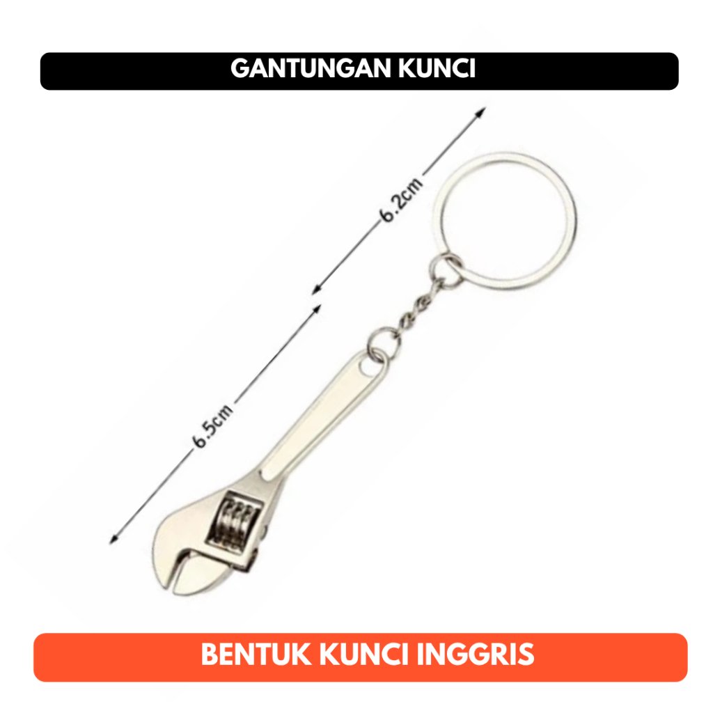 Gantungan Kunci Inggris Mini Kecil Bentuk Kunci Inggris