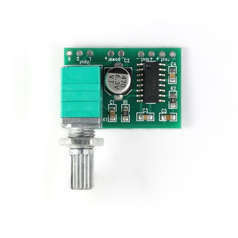 Potensio Audio Stereo Amplifier 5V 2 Ch 3W 3 W Modul PAM8403 Module