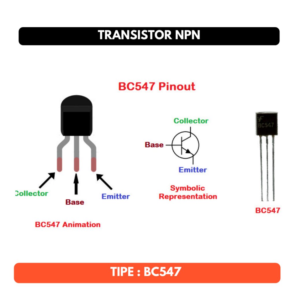 Transistor NPN BC547 TO92