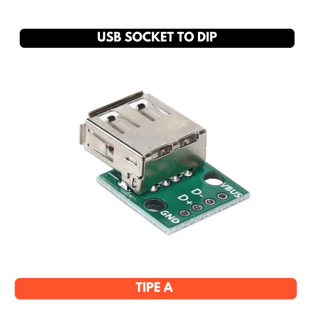 USB Female Type Tipe A To Dip Adapter PCB 2.54mm connector Board