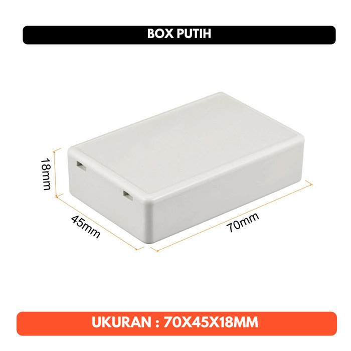 Box Putih 70 x 45 x 18 mm Case Enclosure Box 7x4.5x1.8 cm Junction