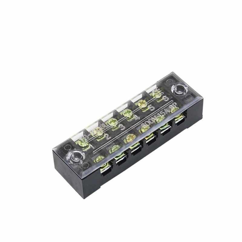 Terminal Block TB1506 TB-1506 6Pole 6P 6 P 15A Blok Panel Mounted