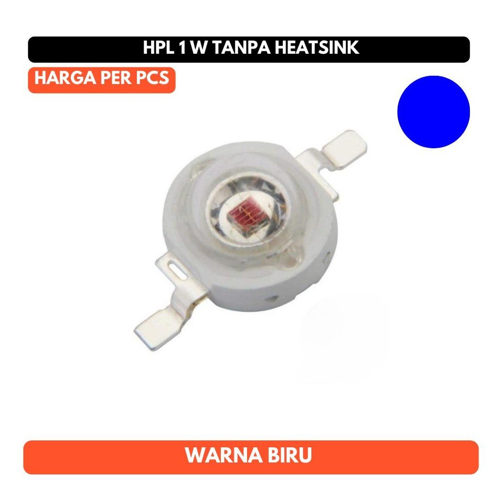 Lampu HPL 1W Biru High Power LED Blue 1Watt 1 W Watt 1 Pcs