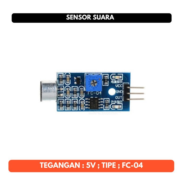 Sensor Suara FC-04 FC 04 FC04 Sound Voice Mic Microphone Module Modul Arduino