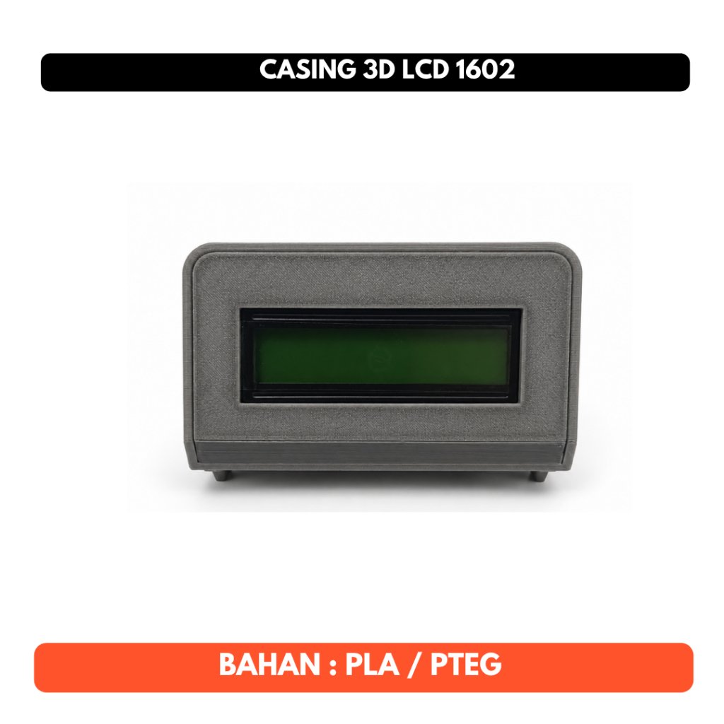Casing 3D Box LCD1602 16x2 PLA / PTEG Housing Display untuk Arduino ESP32 Raspberry Pi Pico | 3D Print | Lubang Keluaran Kabel