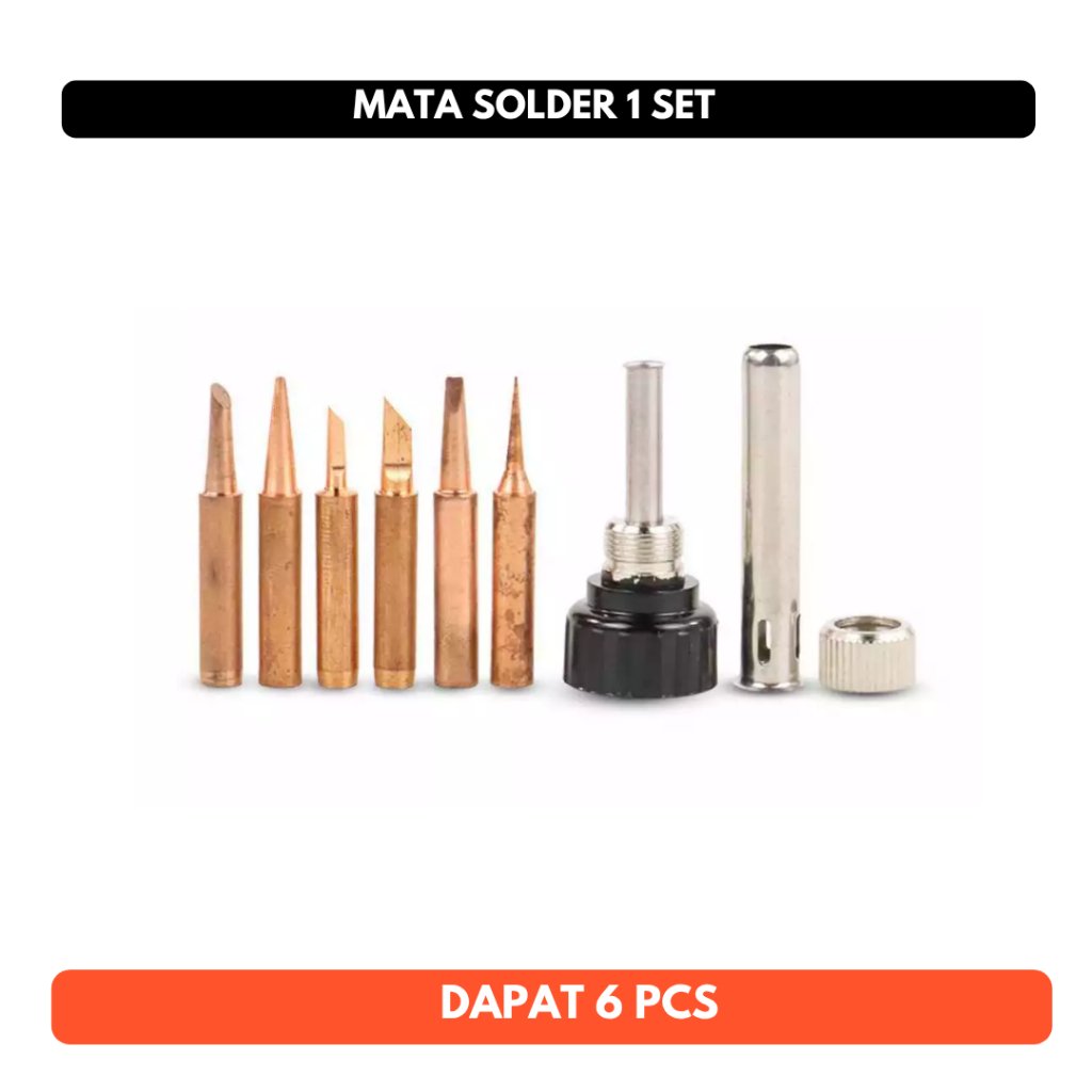Mata Solder Set 6 pcs Iron Tip Nonmagnetic Hakko 936 900M-T 6 PCS 556 Bronze