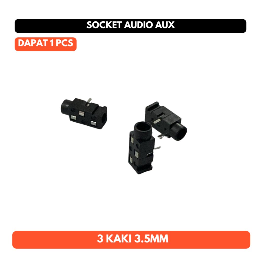 Soket Socket Audio 3.5mm 3.5 mm 3 Pin Ear Head Phone Plug Aux PJ320 PJ320B