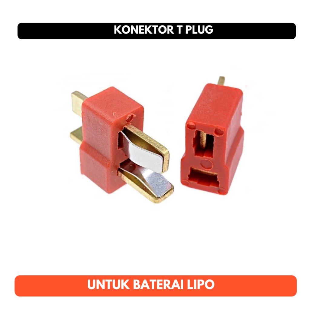 Konektor T Plug Mini Male Female untuk ESC Baterai LiPo RC Drone Mobil
