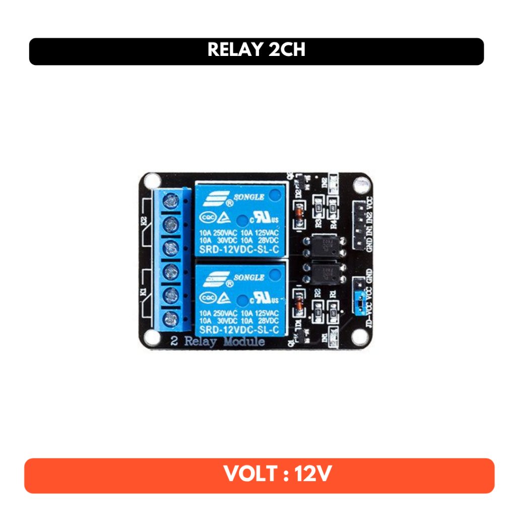 Relay Module 12V 2 Channel 2ch 2 ch Untuk Arduino Modul Relay 12V 12 V