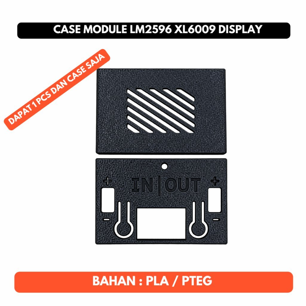 Casing Modul LM2596 XL6009 dengan Display | Case Box Enclosure 3D Print dengan Ventilasi