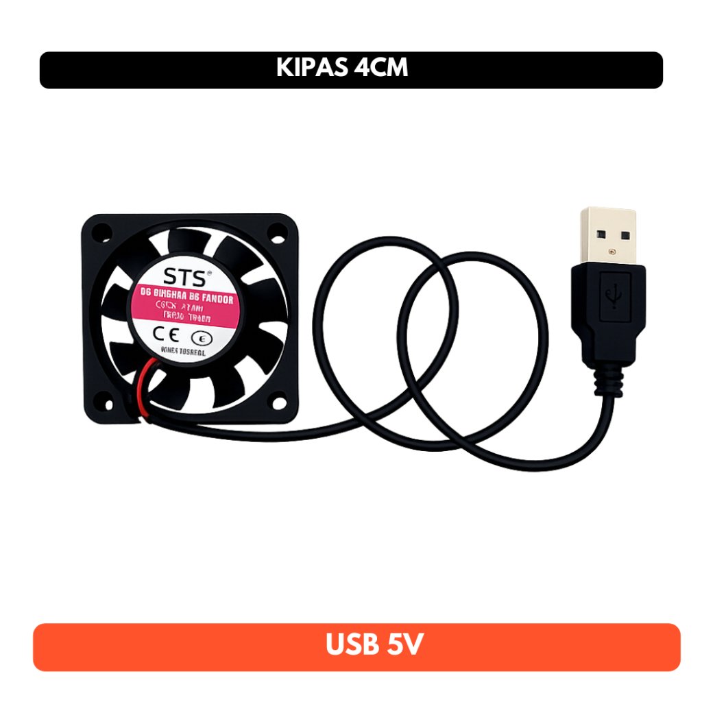 Kipas USB 4cm 4 cm Keong Pendingin 5 V DC 5V Cooling Fan Mini Charger HP