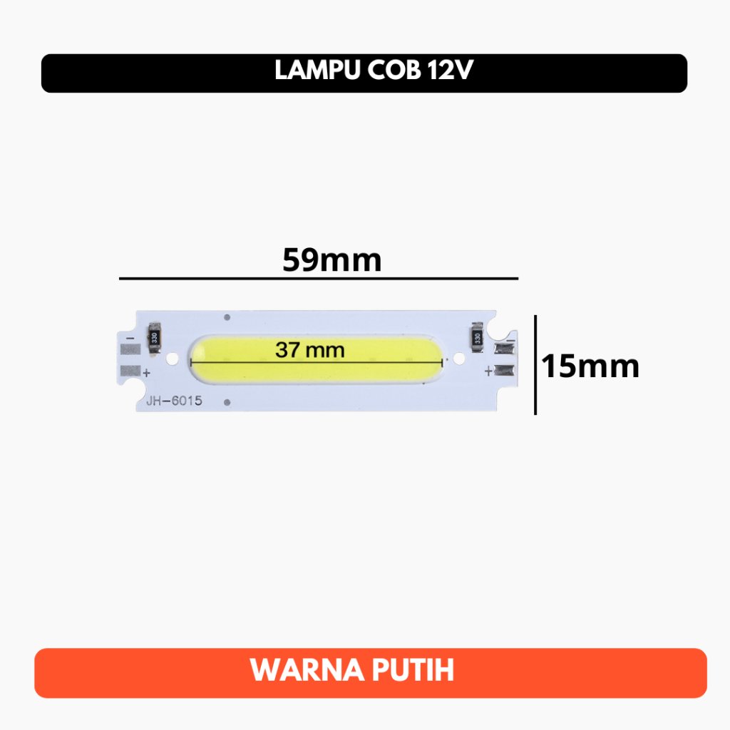 LED COB Ovicart 12V 2W Natural White 4000-4400K Lampu Interior Mobil COB6015
