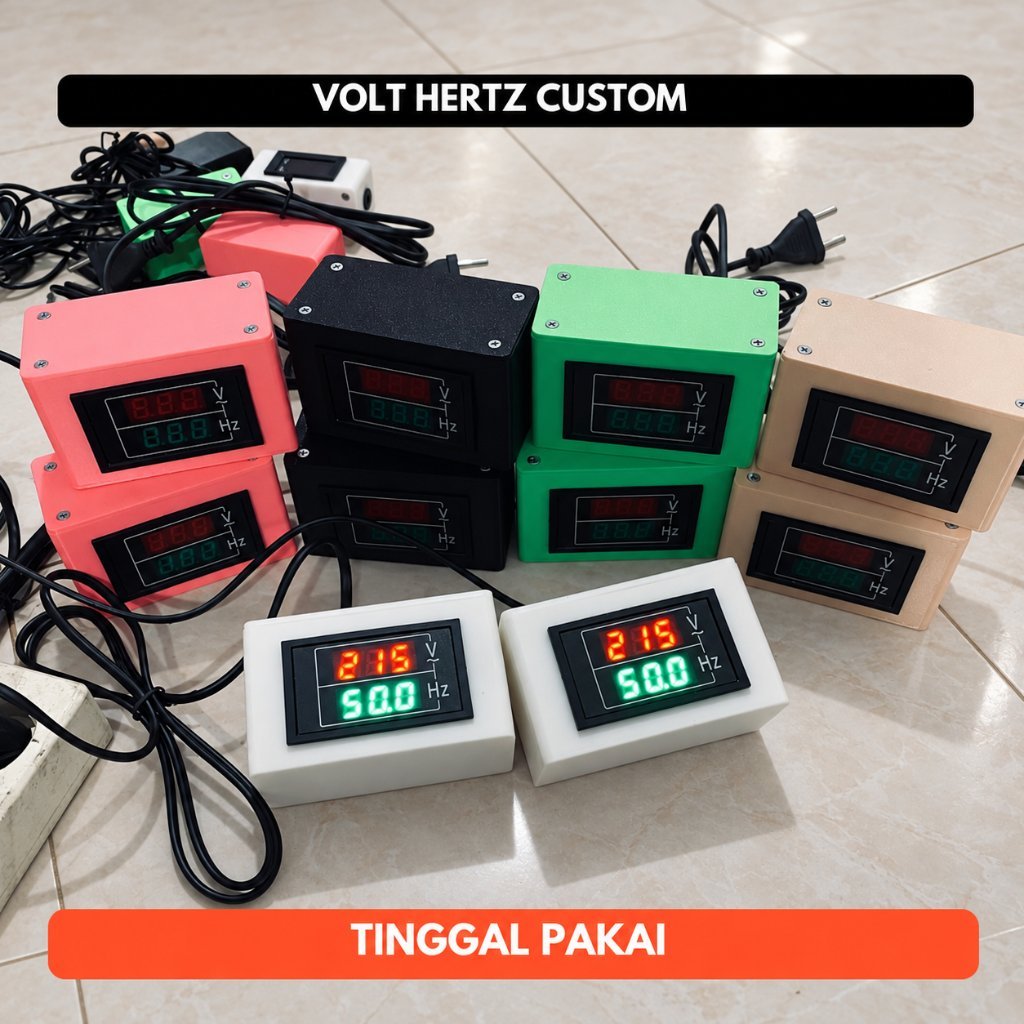 Voltmeter Frekuensi Meter Hertz Hz PLN AC Digital Box Kotak Panel 220V Sound System Sistem