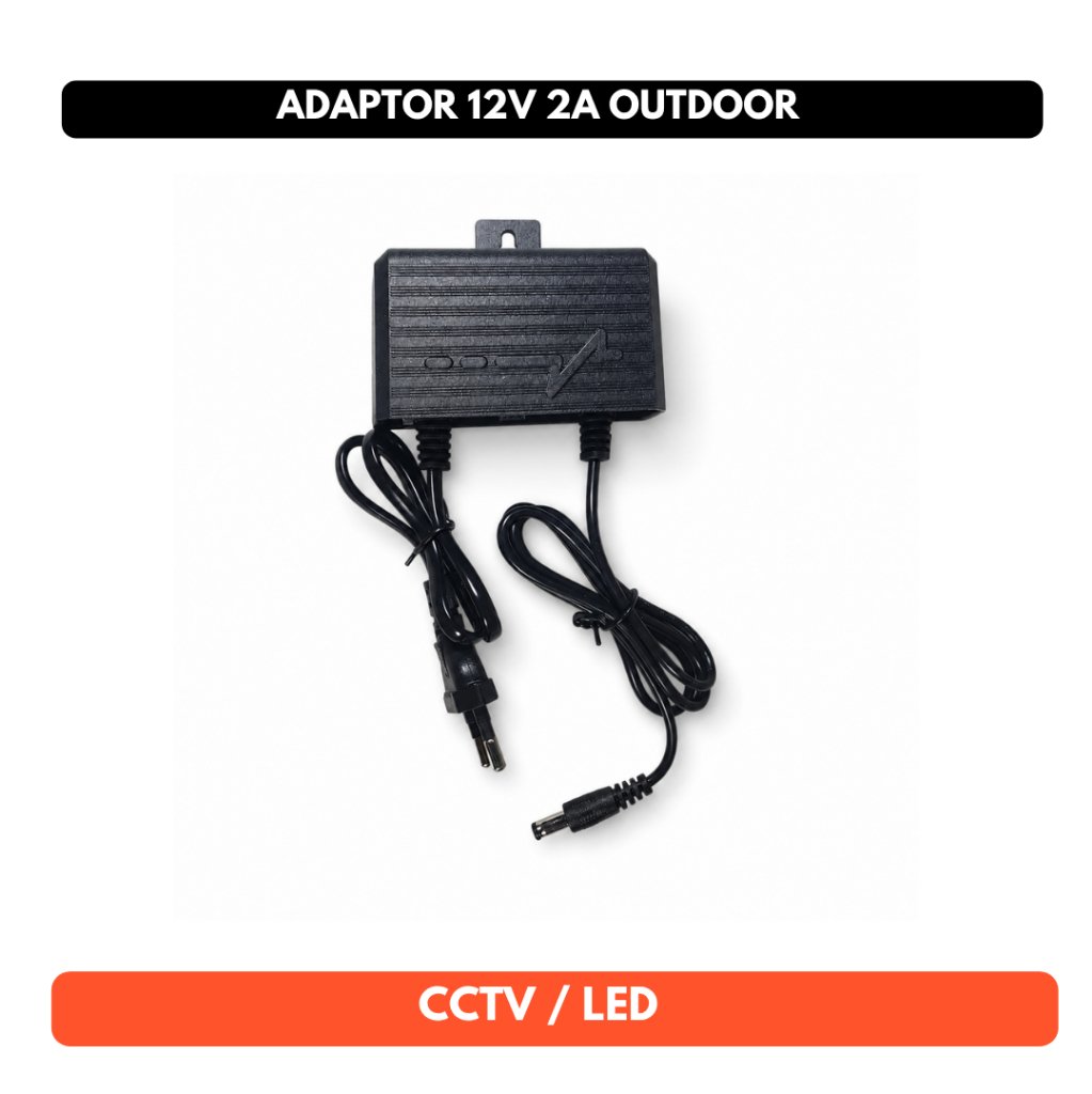 Adaptor 12V 2A Power Supply AC DC Charger CCTV Kamera Modem Router WiFi Lampu LED Outdoor