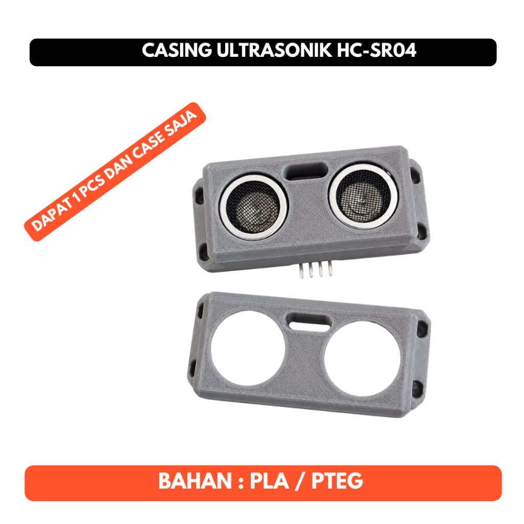 Casing Housing Sensor Ultrasonik Ultrasonic HC-SR04 3D Print untuk Arduino ESP32 Raspberry Pi Pico